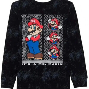 Super Mario Nintendo washed long sleeve big boys graphic T-shirt. Size Small